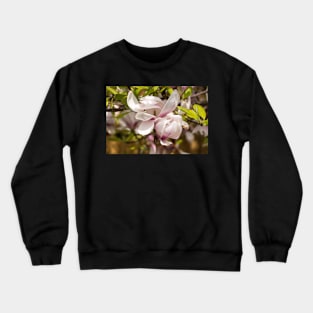 Pink Magnolia Blossoms Crewneck Sweatshirt